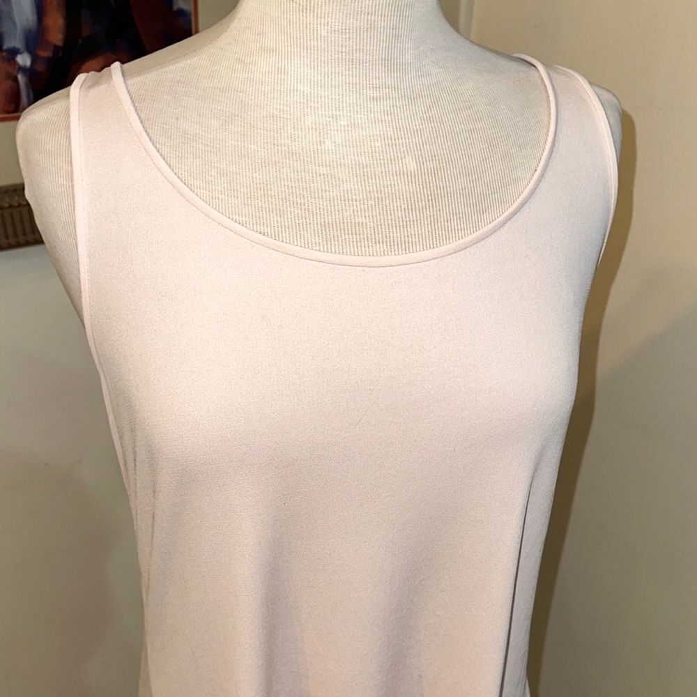 TOP - Eileen Fisher 100% Silk Women's Sleeveless Pale Pink Size Medium - Picture 4 of 10